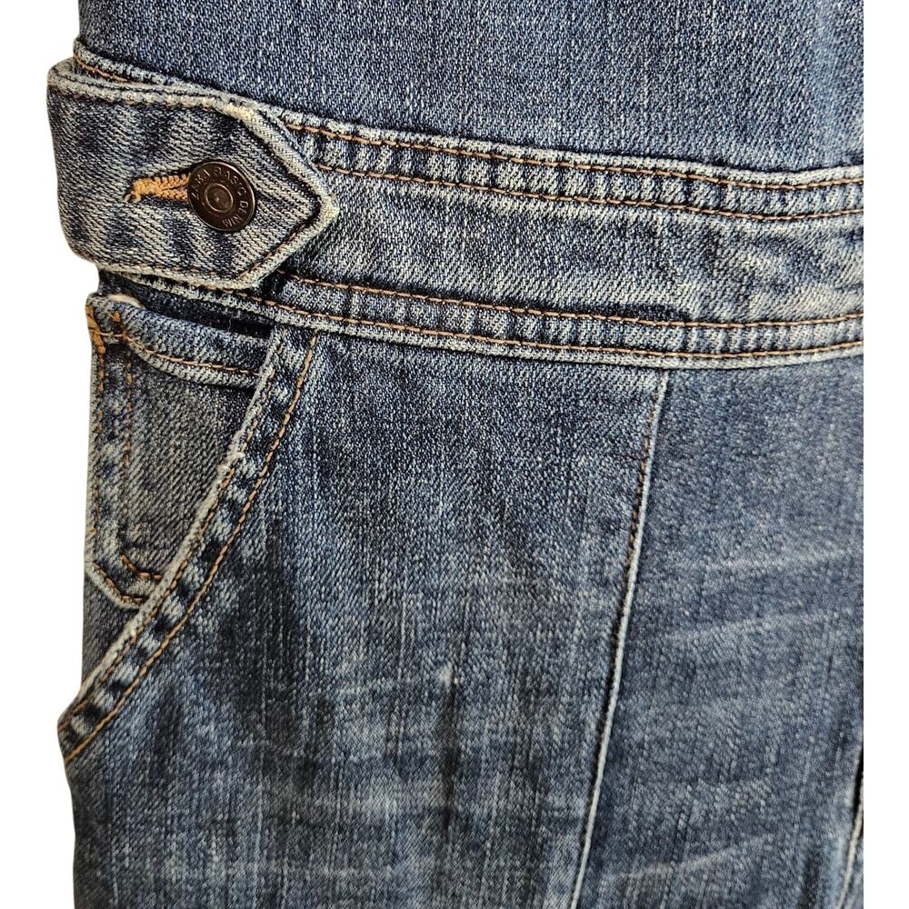 ZARA Women's S Z1975 Jean Jumpsuit Boiler Blue Denim Straight Leg 31 x 29.5 - Picture 6 of 10